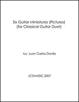 Six Guitar Miniatures for Classical Guitar Duet Guitar and Fretted sheet music cover